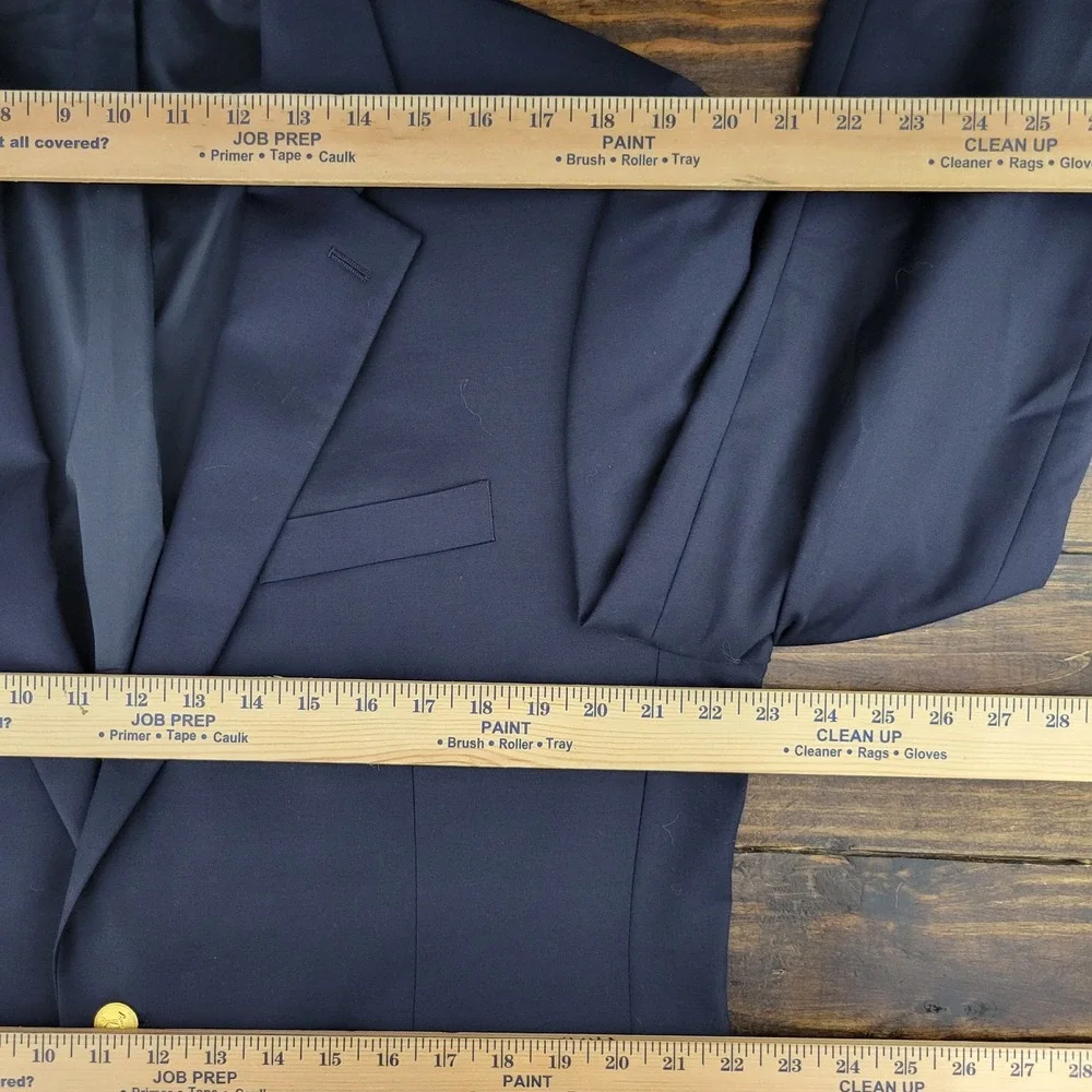 Lauren‎ Ralph Lauren Men's Sport Coat Blazer Two Button Deep Navy Wool Sz 42L